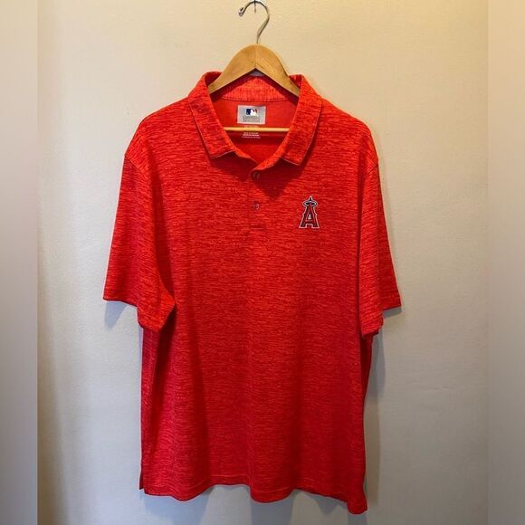 California Angels Baseball NWOT Red Classic Logo Polo Shirt XXL - Picture 1 of 7